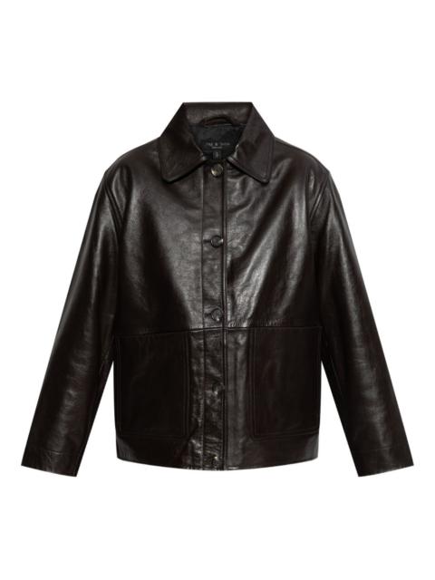 rag & bone panelled leather jacket