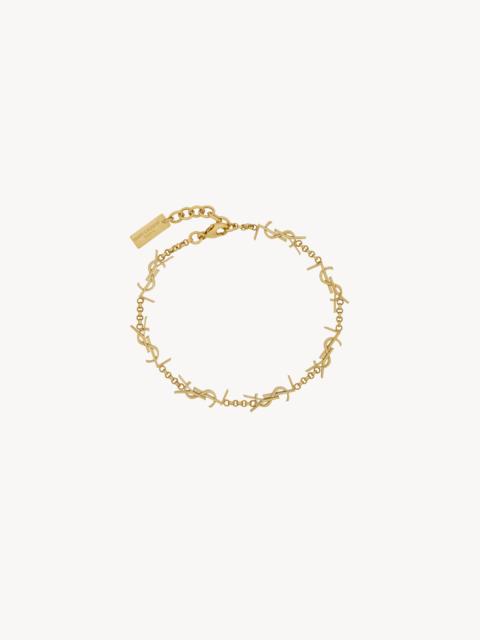 SAINT LAURENT cassandre chain bracelet in metal