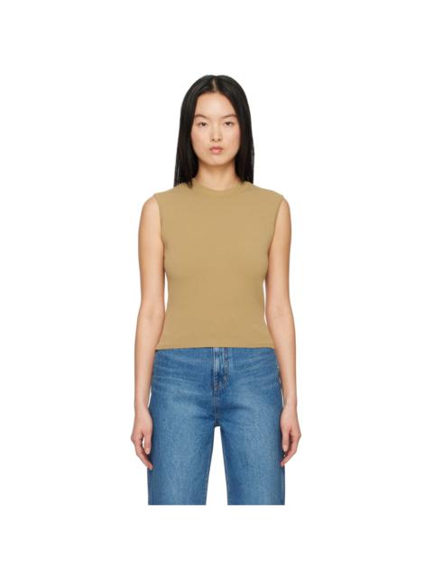 ARCH THE Khaki Crop Tank Top