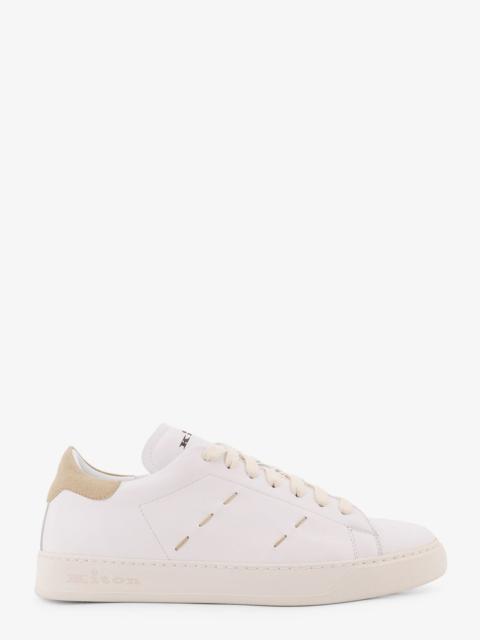 Other Designers Kiton Ciro Paone Leather Sneakers With Iconic Stitching