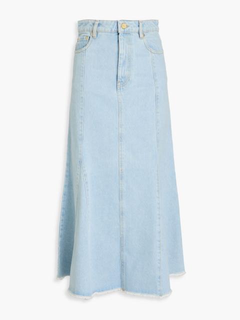 GANNI Denim midi skirt