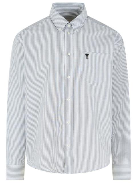 AMI Paris Ami Paris 'Ami De Cœur' Black And White Cotton Shirt Men