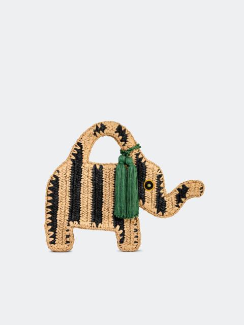 SIMONMILLER Elephant Bag in Black/Natural Stripe