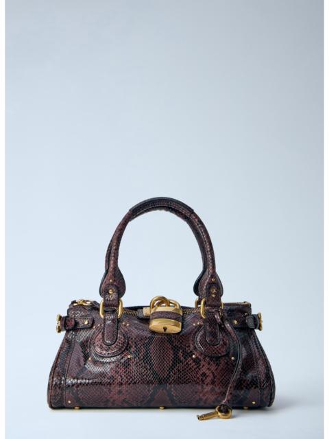 Chloé Chloé Women Paddington Embossed Python Effect Shoulder Bag