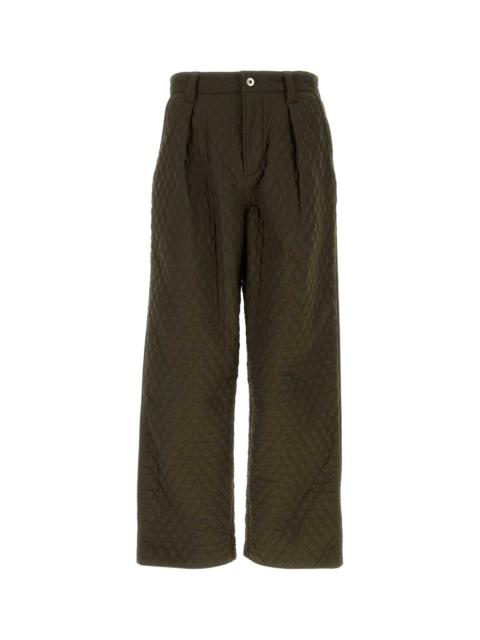 Burberry Men Army Green Nylon Pant