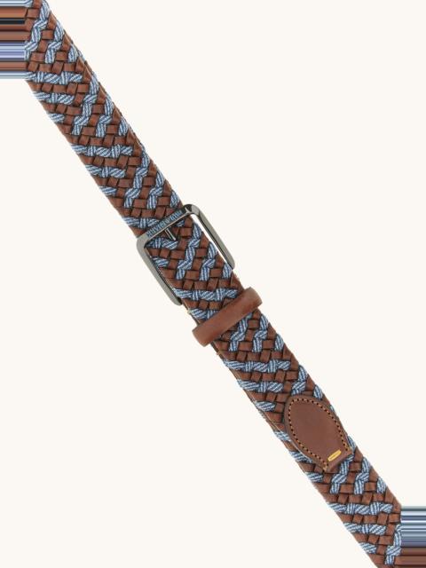 Paul & Shark BRAIDED BELT IN FABRIC AND LEATHER