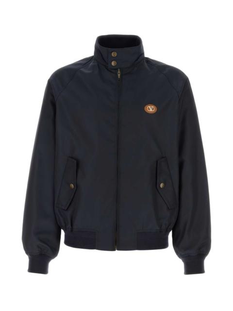 Valentino Valentino Garavani Men Navy Blue Nylon Jacket