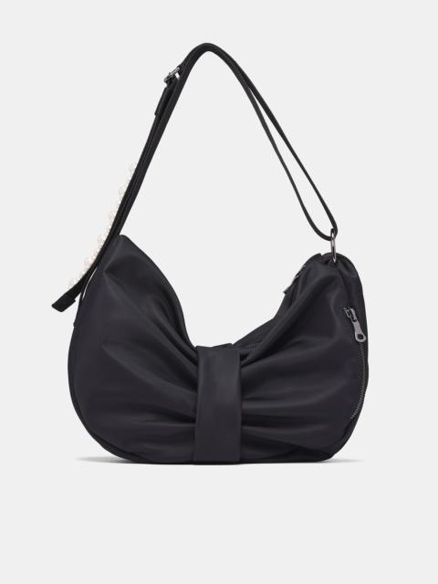 Simone Rocha Black Beaded Sling Bow Bag