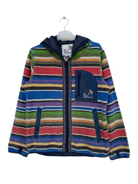 Other Designers Japanese Brand - Go Slow Caravan Stripe Hooded Jacket