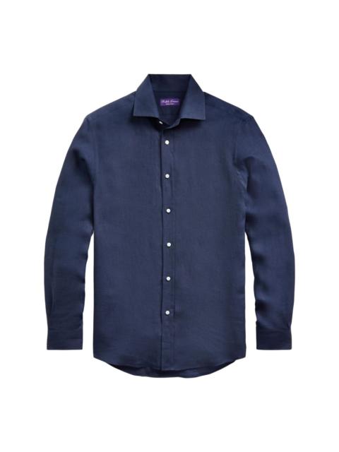 classic-collar linen shirt