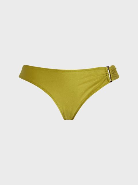 Vilebrequin WOMEN MID RISE SHINY STRETCH BIKINI BOTTOM SOLID