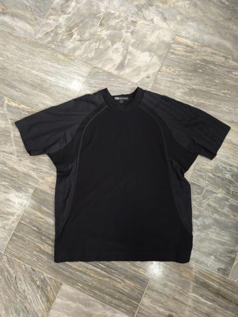 Y-3 Y-3 Stretch Nylon Switching Design T Shirt Black