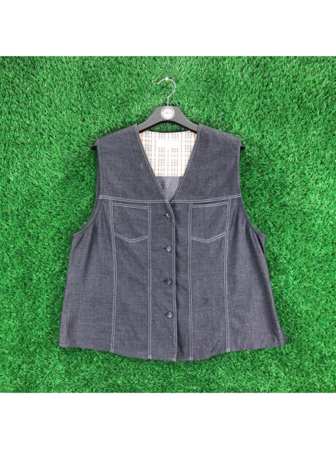 Other Designers Vintage - Vintage Bellcour Denim Vest Nova Check
