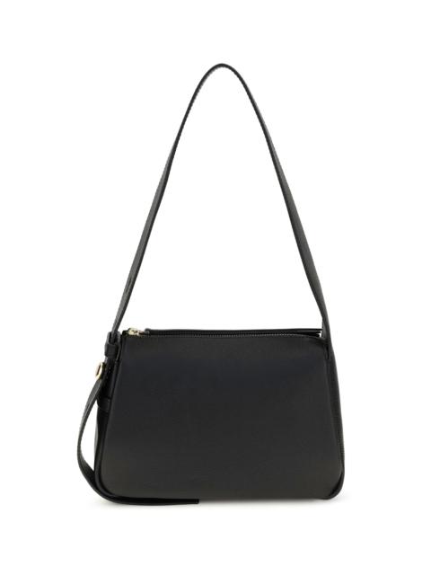 TORY BURCH Tory Burch Small Romy Pebbled Leather Shoulder Bag Black