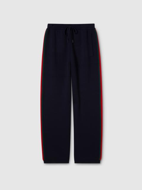 GUCCI Stitch wool leisure pants with Web