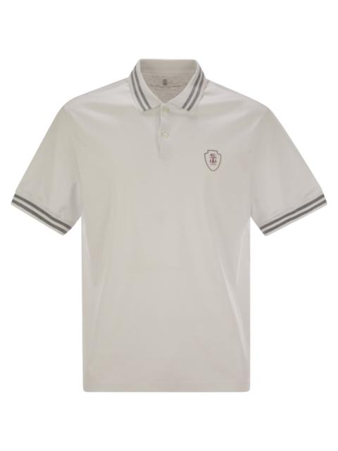 Brunello Cucinelli Brunello Cucinelli Men Cotton Polo Shirt With Printed Logo