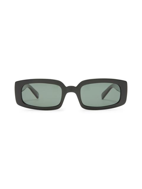 Le Specs Le Specs Dynamite 52mm Polarized Rectangular Sunglasses in Black/Khaki Mono Pol at Nordstrom