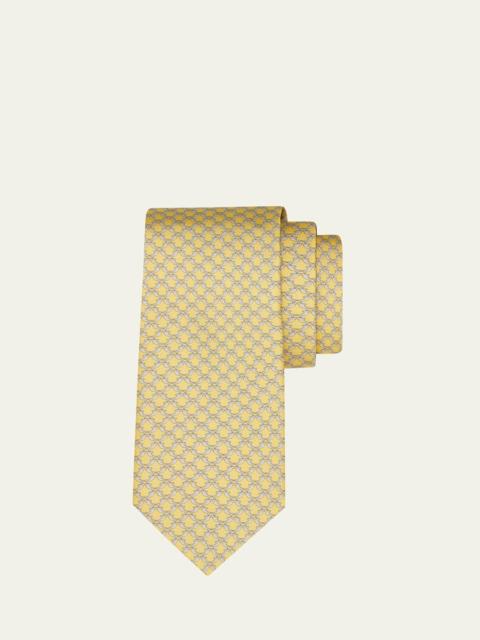 FERRAGAMO Men's Dolphin Check Tie
