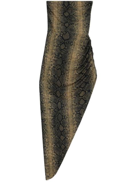 NORMA KAMALI strapless side-drape gown