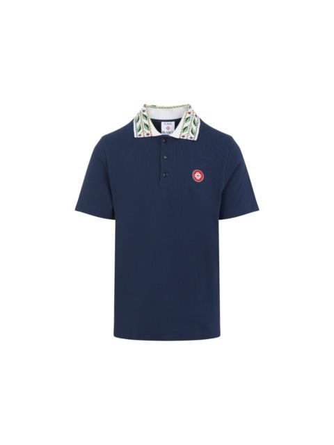 Tシャツ・カットソー Casablanca FW25 CLASSIC LAUREL POLO (MPF25JTP24302 NAVY) Casablanca Classic Laurel Pique Polo Navy | END. (US)