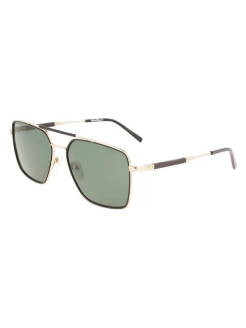FERRAGAMO Ferragamo Green Navigator Men's Sunglasses SF298S 703 59