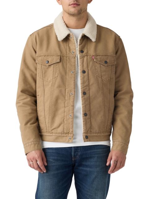 Levi's levi's Type III High Pile Fleece Lined Denim Trucker Jacket in Ermine at Nordstrom