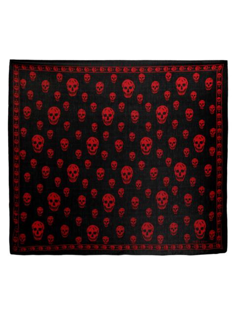 Alexander Mcqueen Skull-print Silk Chiffon Scarf