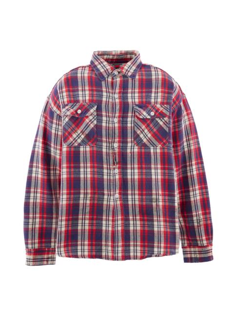 SAINT M×××××× FLANNEL SHIRT/CHECK / BEI