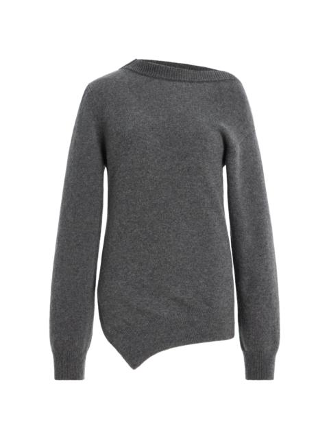 RÓHE Two-Way Deconstructed Wool-Cashmere Sweater grey
