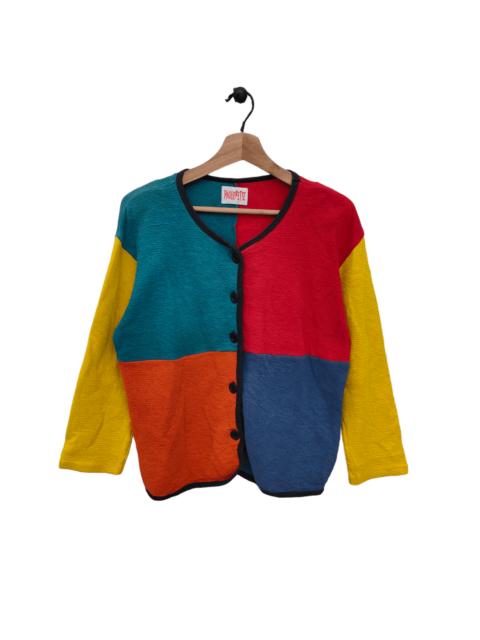 Other Designers Designer × Vintage - 90s Colorblock Cardigan Sweater Medium