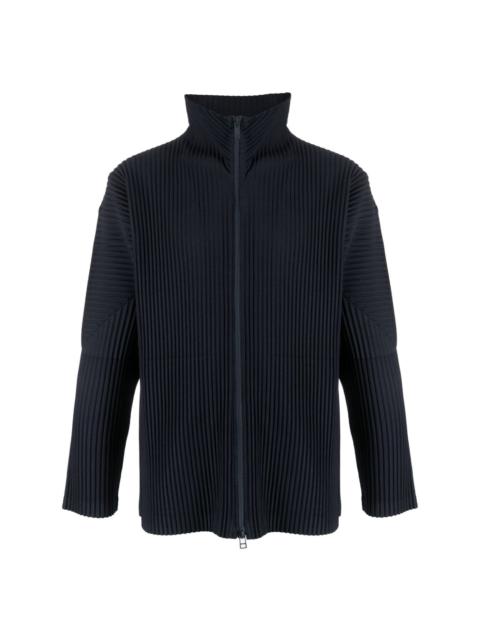 July pleated zip-up jacket