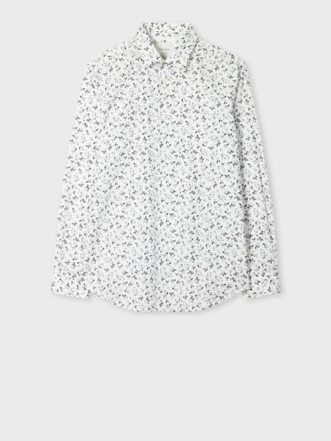 Paul Smith Tailored-Fit White 'Watercolour Floral' Shirt