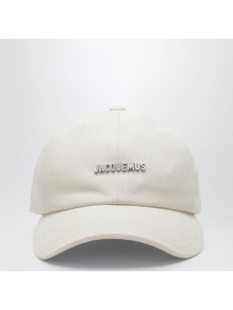 JACQUEMUS Jacquemus White Baseball Cap With Logo Men