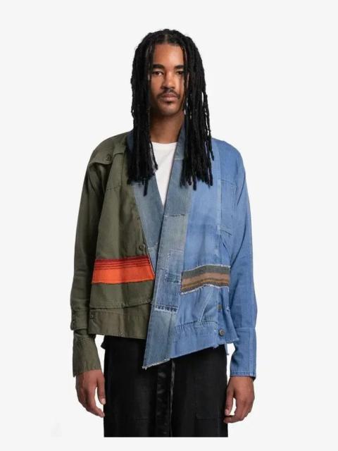 Greg Lauren $1800 Greg Lauren Denim Baker Kimono Patchwork GL1