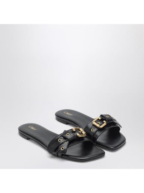 Chloé Black Low Heel Shoes In Leather Women