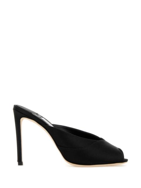 JIMMY CHOO Jimmy Choo Women Black Satin Brigitte Mules