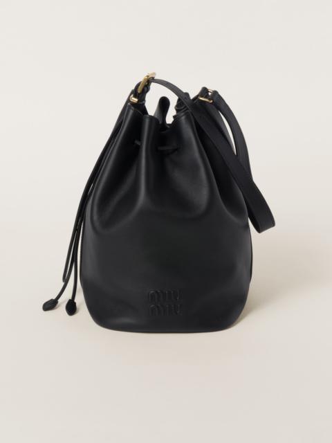 Leather bucket bag