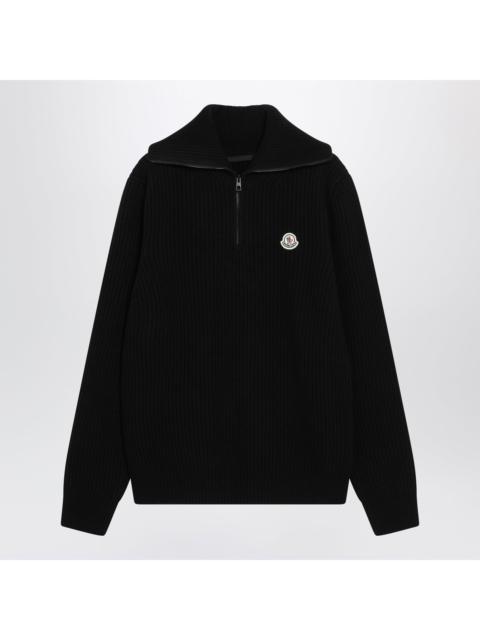 Moncler Moncler Black Ribbed Wool Jumper Men