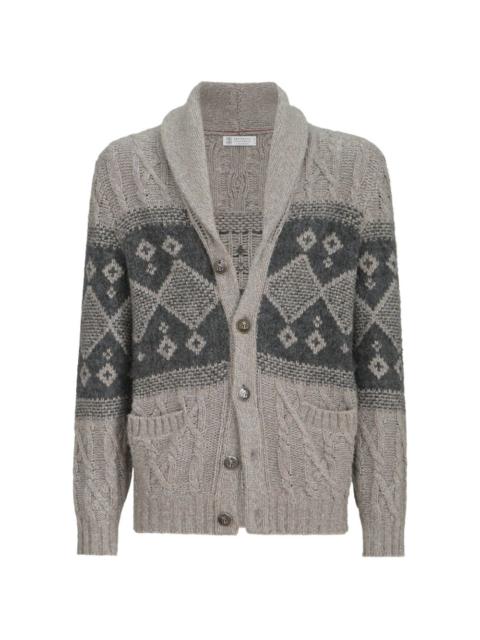 Brunello Cucinelli Brunello Cucinelli Men Wool And Silk Blend Cardigan