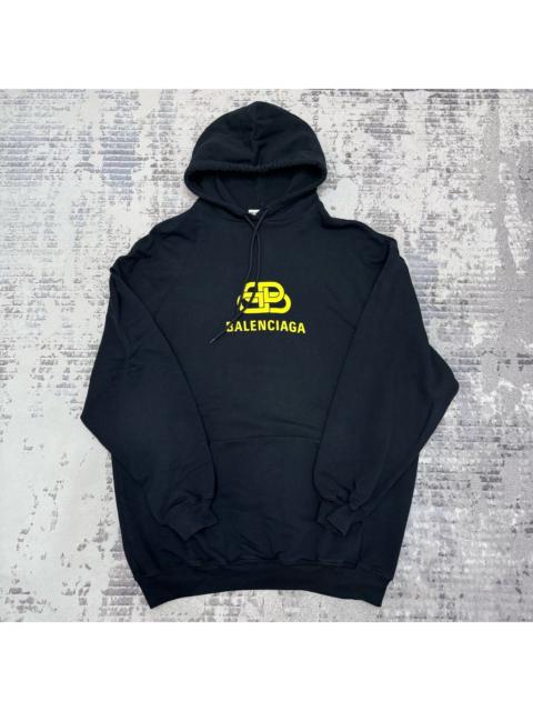 BALENCIAGA Balenciaga Yellow BB logo hooded sweater