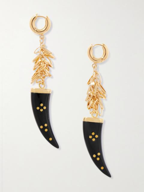 Isabel Marant Gold-tone Horn Hoop Earrings