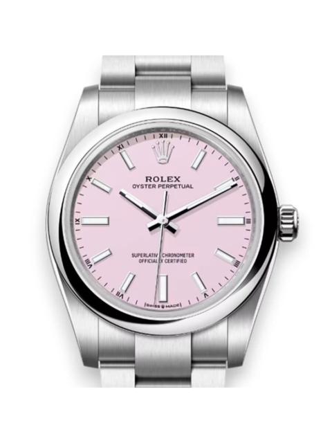 ROLEX Rolex Oyster Perpetual Automatic Chronometer Pink Dial Ladies Watch M124200-0009