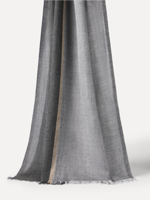 Brunello Cucinelli Cashmere and silk color block scarf