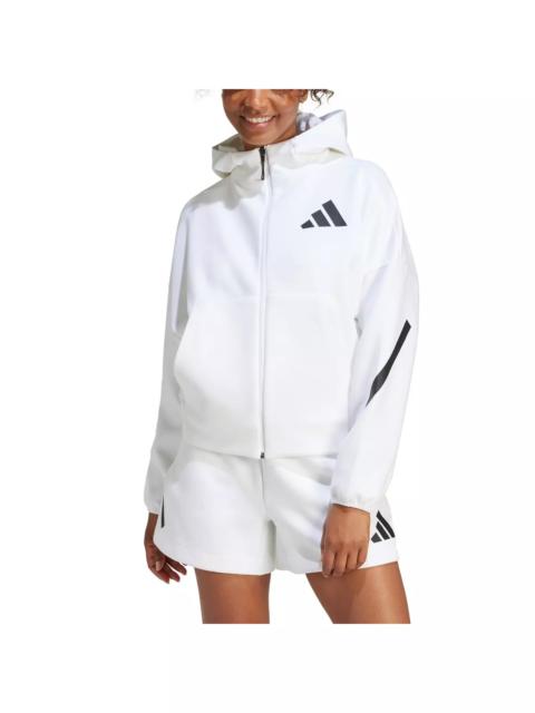 adidas Women's Z.N.E. Full-Zip Hooded Jacket - White