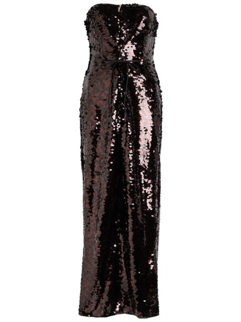 staud wayfaring dress black STAUD Wayfaring Black Silk Gown by Staud
