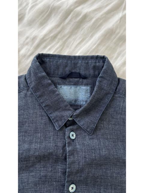 Nanamica aa . S . INDIGO OVERDYE . SHORT SLEEVES SHIRT . SUGS673