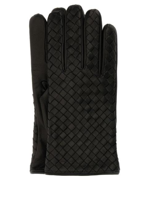 Bottega Veneta Man Black Nappa Leather Gloves