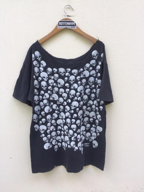 Other Designers Vintage - 90s Fashion Victims full skull print neck distressed shirt