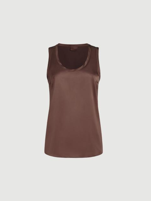 Brunello Cucinelli Stretch silk satin reversible top
