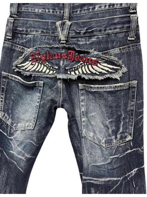 Other Designers Japanese Brand - FYE🔥NYLAUS PREMIUM Double Waist Flare Punk Whiskers Jeans